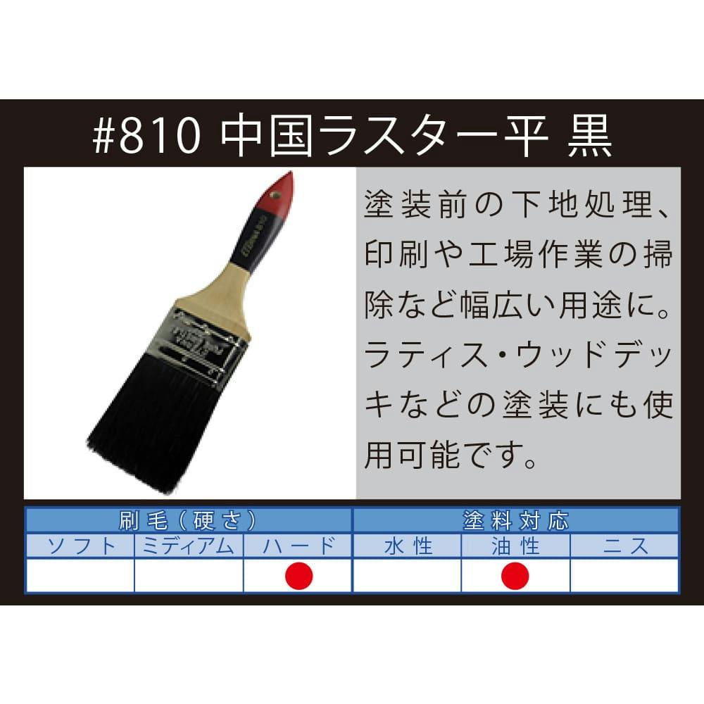 大塚刷毛製造 ラスター刷毛 #810 平 黒 2.5インチ | ペンキ（塗料
