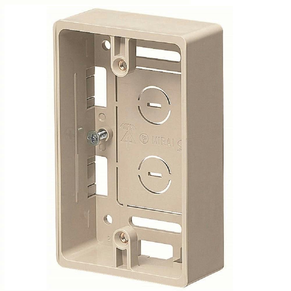 未来工業 浅型モール用スイッチボックス 1ヶ用 ホワイト MSB-1SW