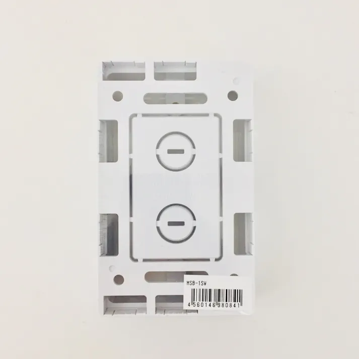 未来工業 浅型モール用スイッチボックス 1ヶ用 ホワイト MSB-1SW