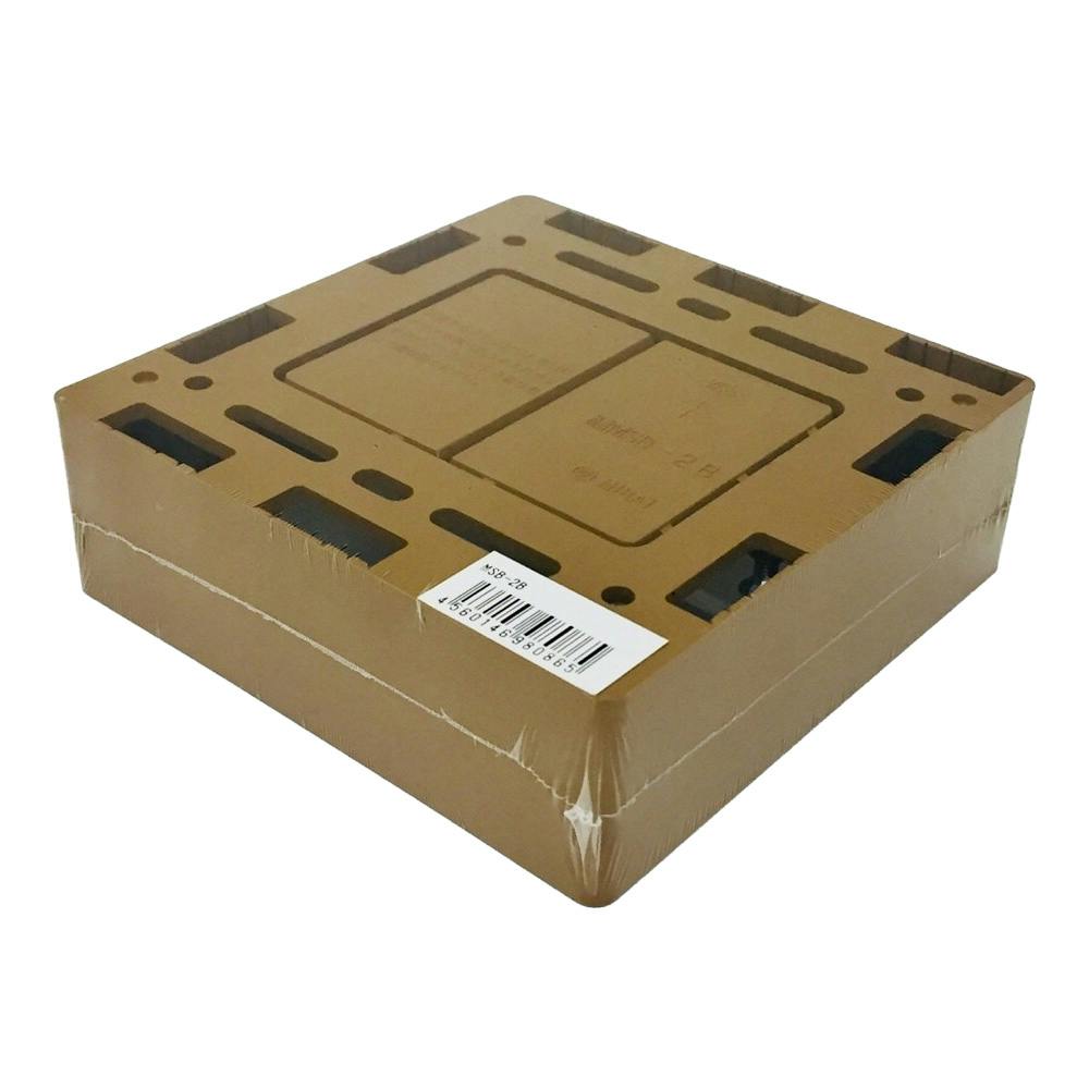 未来工業 モール用スイッチボックス 2ヶ用 ブラウン MSB-2B | 空調