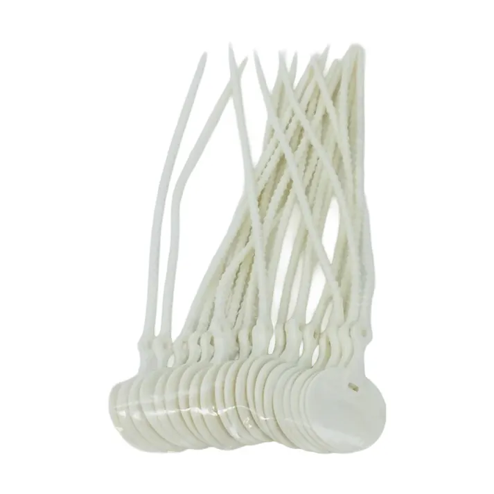 未来工業 ワンタッチカラーエフ プラスチック製・線名札 丸 KFY-20W 20枚入