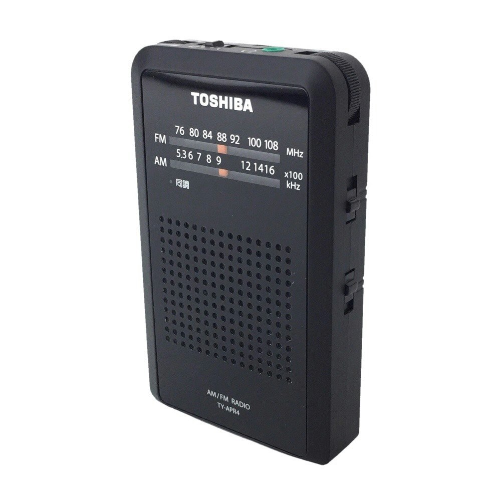 2021人気新作 TOSHIBA ワイドFM対応 FM AM 携帯ラジオ ブラック TY-SPR8KM