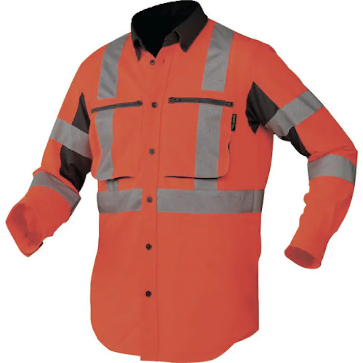 【CAINZ-DASH】東洋物産 スーパークールサマーシャツ オレンジ Lサイズ TBZ HI-VIS CL3-01OA L【別送品】