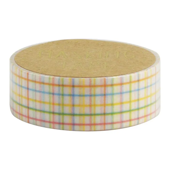 ワールドクラフト マスキングテープ 15mm カラフルチェック