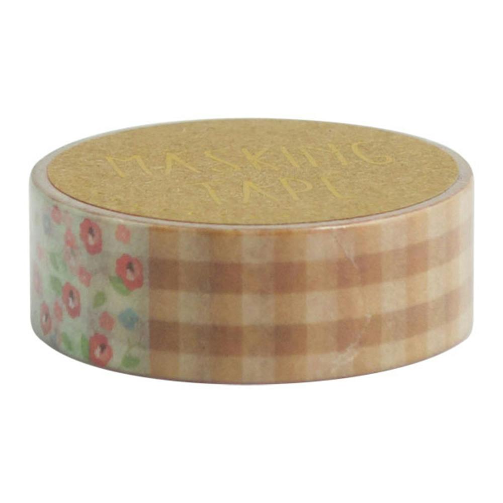 ワールドクラフト マスキングテープ 15mm 切り返しナチュラルピンク