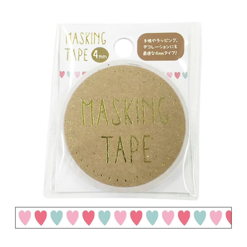 ワールドクラフト マスキングテープ 4mm ハート
