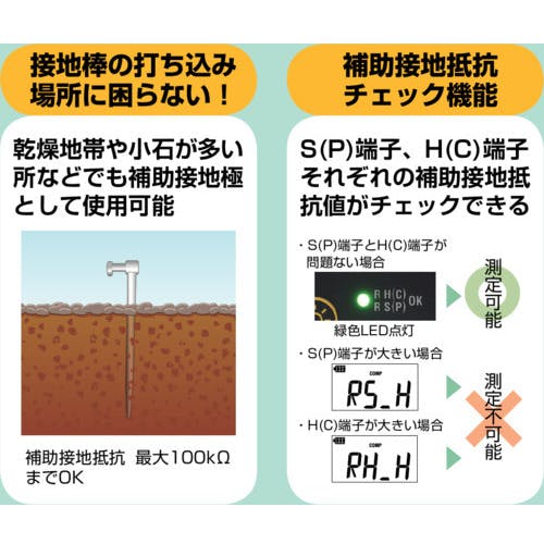 CAINZ-DASH】共立電気計器 ４１０５ＤＬーＨ デジタル接地抵抗計