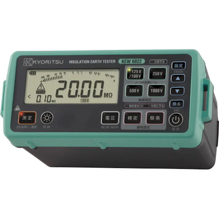 【CAINZ-DASH】共立電気計器 6022LA デジタル絶縁・接地抵抗計(L型プローブモデル) KEW6022LA【別送品】