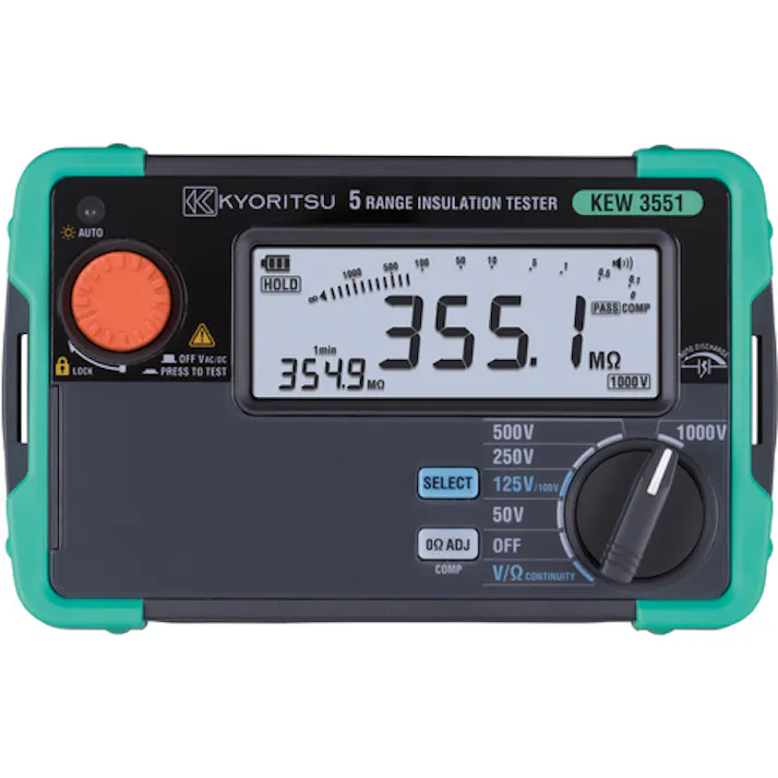 【CAINZ-DASH】共立電気計器 デジタル絶縁抵抗計(6レンジ) KEW3551【別送品】