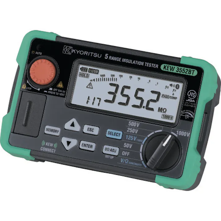 【CAINZ-DASH】共立電気計器 デジタル絶縁抵抗計(6レンジ Bluetooth 搭載) KEW3552BT【別送品】