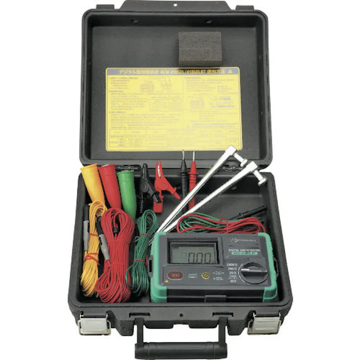 【CAINZ-DASH】共立電気計器 4105DLBT-H デジタル接地抵抗計(Bluetooth搭載、ハードケース付) KEW4105DLBT-H【別送品】