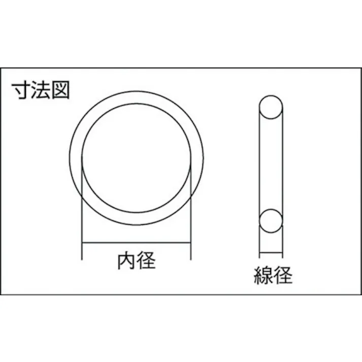 【CAINZ-DASH】森清化工 Oリング 4D P-55 (1個入) 運動・固定両用 耐熱・耐油タイプ 内径:54.6mm 線径5.7mm 4種D フッ素ゴム(FKM) 4D-P55【別送品】