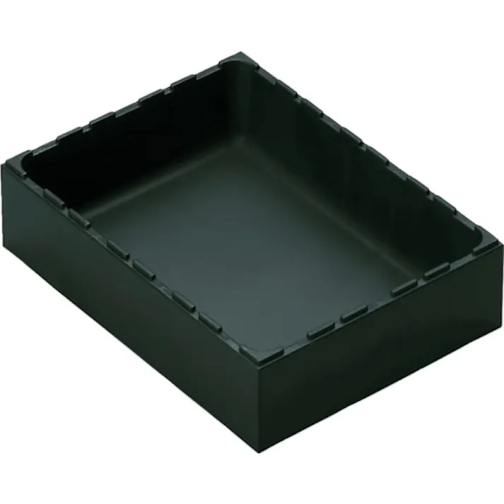 【CAINZ-DASH】rose plastic社 AQURADO ボックスタイプ 黒 間口×奥行×高さ144×192×50.5mm AQ-0117【別送品】