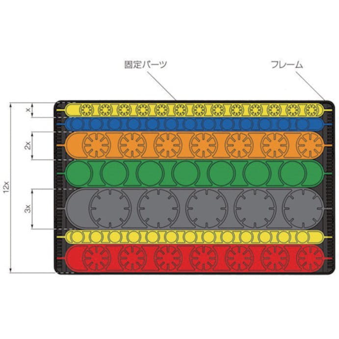 【CAINZ-DASH】ｒｏｓｅ　ｐｌａｓｔｉｃ社 固定インサートパーツ　緑　有効径５ｍｍ　システムボード用 SB401-5【別送品】