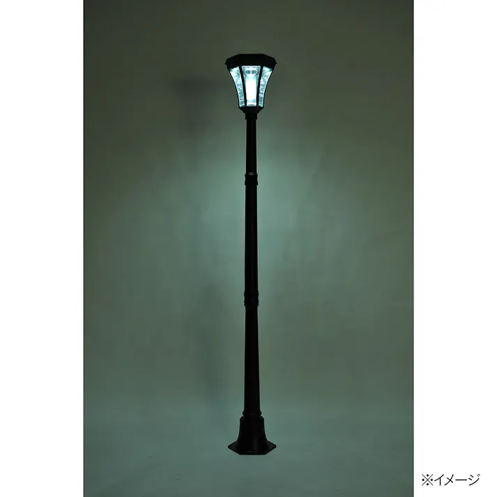 ヨーロピアンソーラーLED街灯 ブラック【別送品】