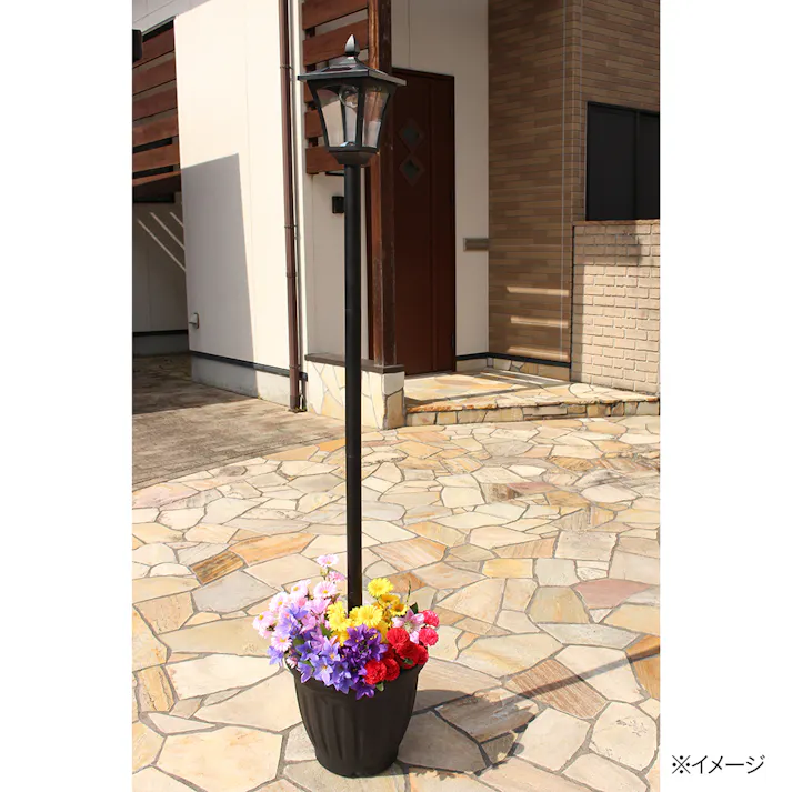 鉢付きソーラー街灯 1灯【別送品】
