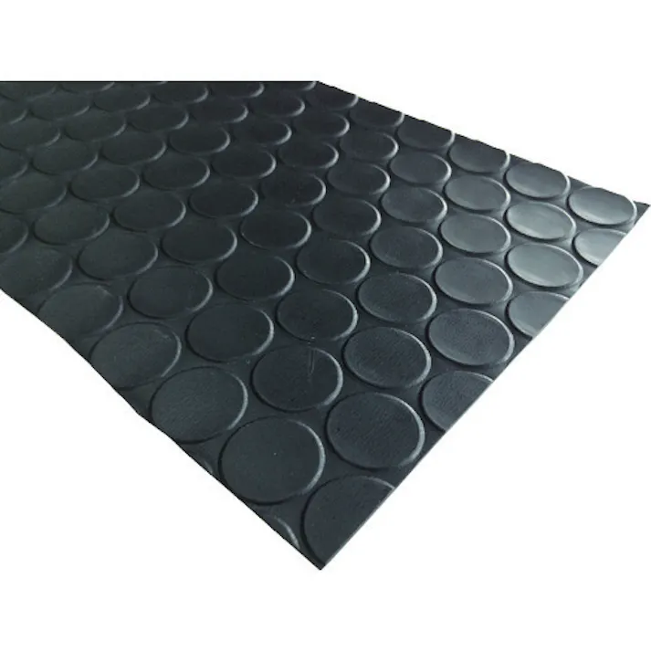 【CAINZ-DASH】日大工業 塩ビ養生マット コイン 黒 1.3mm厚×920mm×20m巻 003024【別送品】