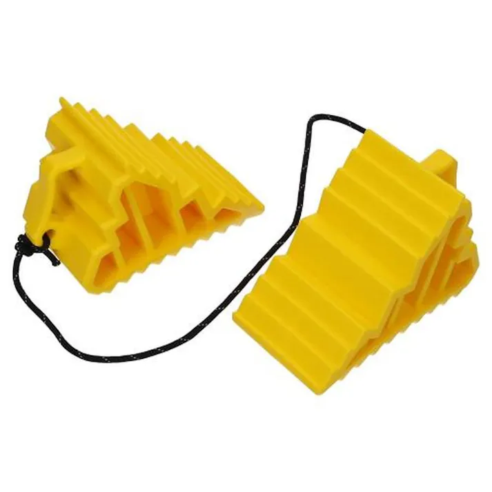 タイヤストッパー樹脂製黄色 2個入