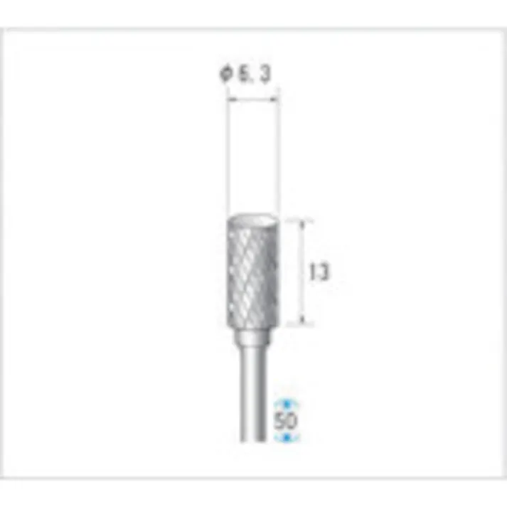 【CAINZ-DASH】ナカニシ 逆回転用超硬カッター 円筒型 ダブルカット φ6.3×13×軸φ3 24709【別送品】