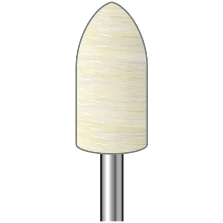 【CAINZ-DASH】ナカニシ フェルトバフハードタイプ 10本入 砲弾型 φ13×20×軸φ3 53354【別送品】