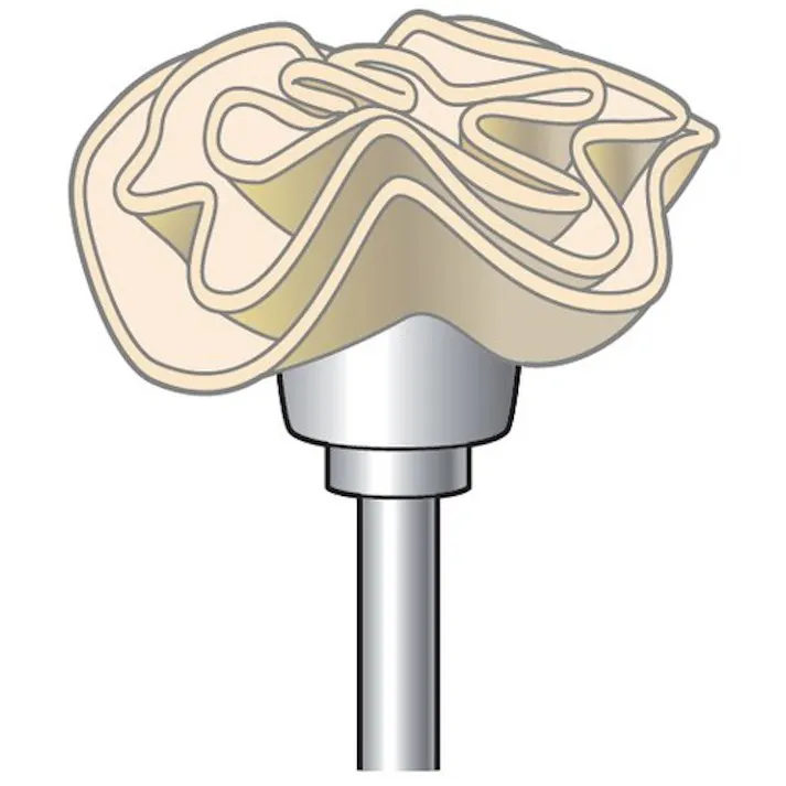 【CAINZ-DASH】ナカニシ セーム皮バフ カップ型 10本入 φ25×10×軸φ3 53771【別送品】