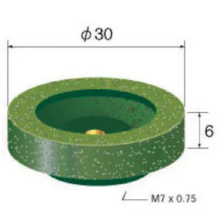 【CAINZ-DASH】ナカニシ 精密ペンシル型エアーグラインダ カップゴム砥石 10個入 φ30 #180 64854【別送品】