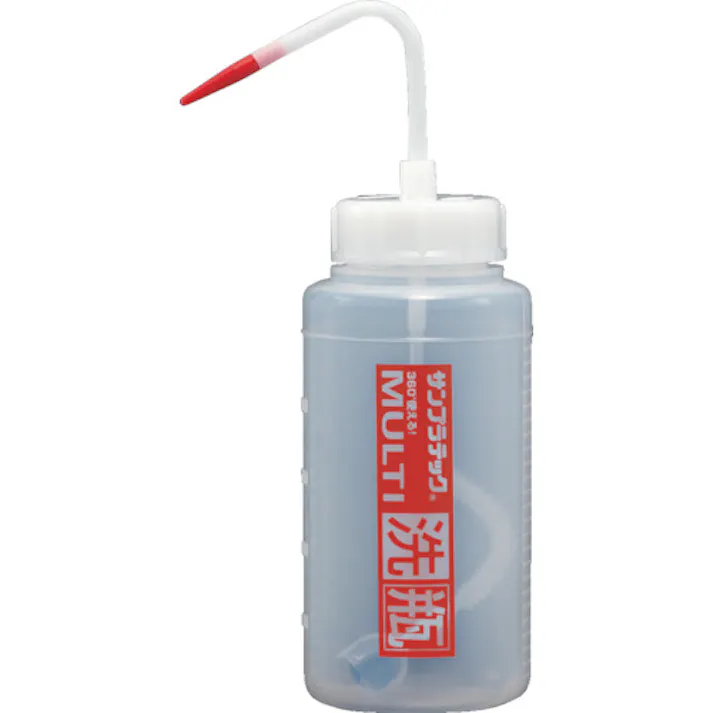 【CAINZ-DASH】サンプラテック マルチ洗瓶500ml赤 17001【別送品】