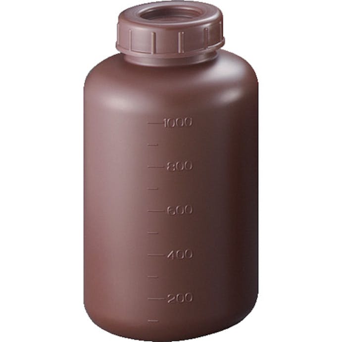 【CAINZ-DASH】サンプラテック ＰＥ広口遮光瓶　１Ｌ　（５０個入） 02913C【別送品】