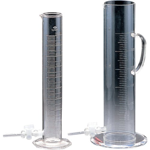 【CAINZ-DASH】サンプラテック コック付メスシリンダー　３Ｌ 01082【別送品】