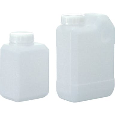 【CAINZ-DASH】サンプラテック ポリタンク　角瓶Ｃ型（広口タイプ）　２Ｌ　（５０個入） 02134C【別送品】