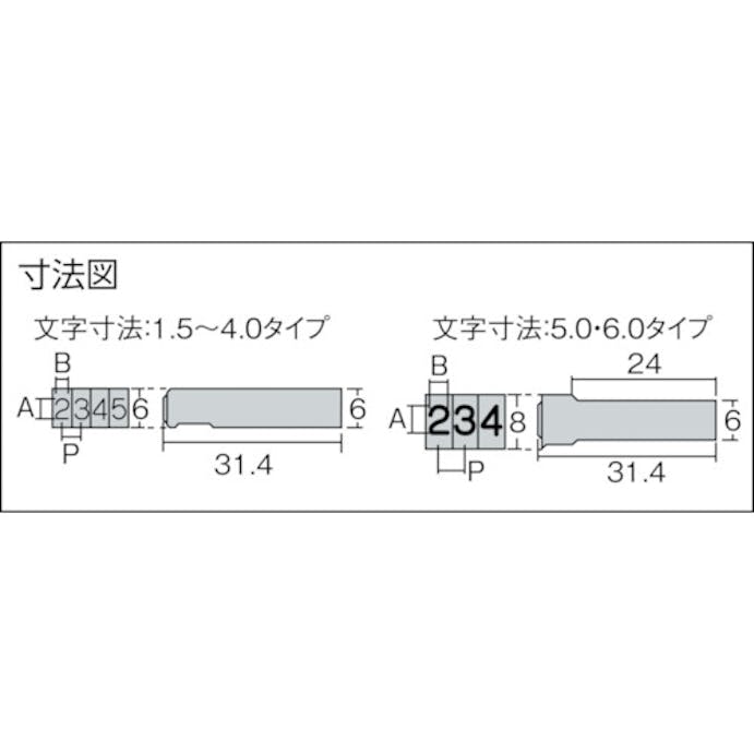【CAINZ-DASH】浦谷商事 ハイス組合せ刻印１．５ｍｍバラ　数字５ UC-15B-5【別送品】