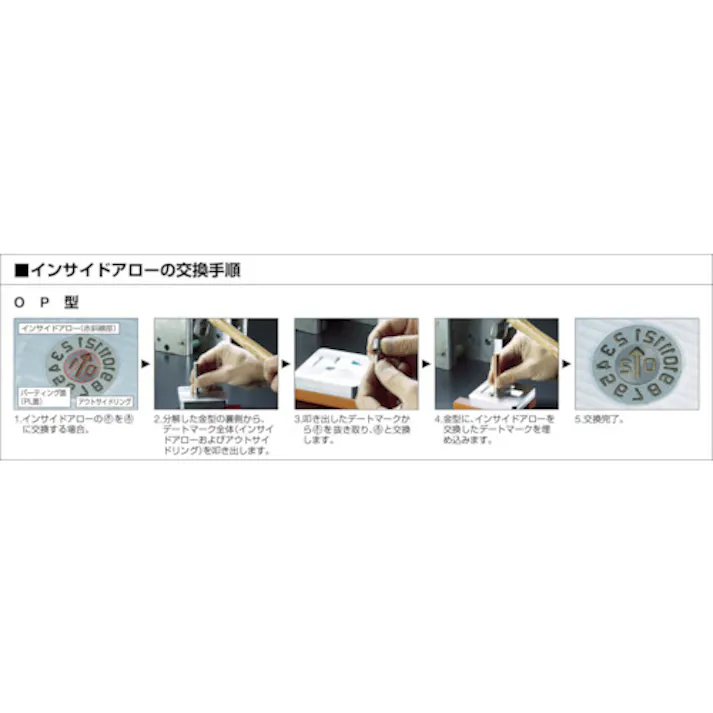 【CAINZ-DASH】浦谷商事 金型デートマークOM型 10mm OP-OM-10【別送品】