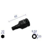 長堀工業 ヘキサゴンレンチソケット ショートタイプ 差込角9.52x対辺10mm 310C インパクト用ヘキサゴンソケット 長堀工業 ヘキサゴンレンチソケット ショートタイプ 差込角9.52x対辺10mm 310C インパクト用ヘキサゴンソケット