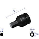 長堀工業 ヘキサゴンレンチソケット 差込角19.0x対辺19mm 619C インパクト用ヘキサゴンソケット 長堀工業 ヘキサゴンレンチソケット 差込角19.0x対辺19mm 619C インパクト用ヘキサゴンソケット