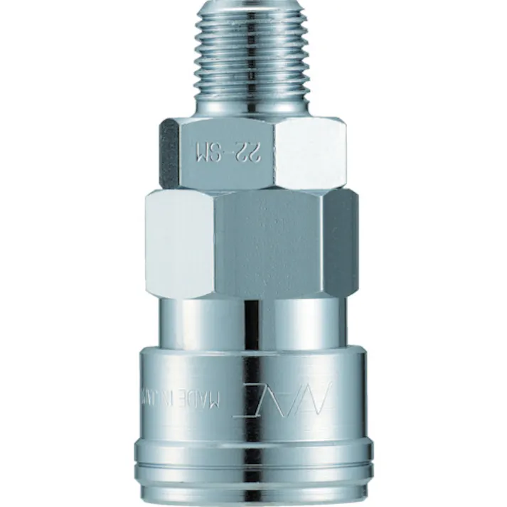 【CAINZ-DASH】長堀工業 クイックカップリング AL20型 鋼鉄製 メネジ取付用 CAL24SM【別送品】