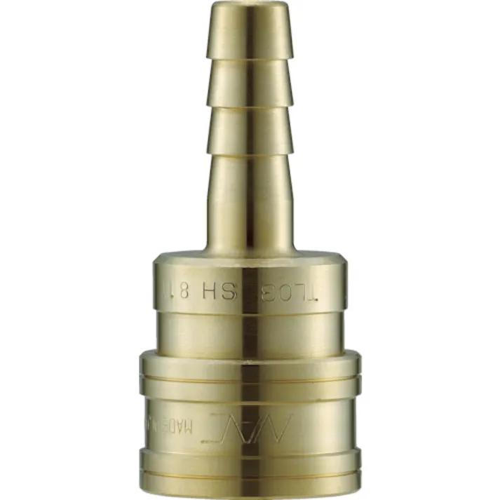 【CAINZ-DASH】長堀工業 クイックカップリング TL型 真鍮製 ホース取付用 両路開放型 CTL08SH2【別送品】