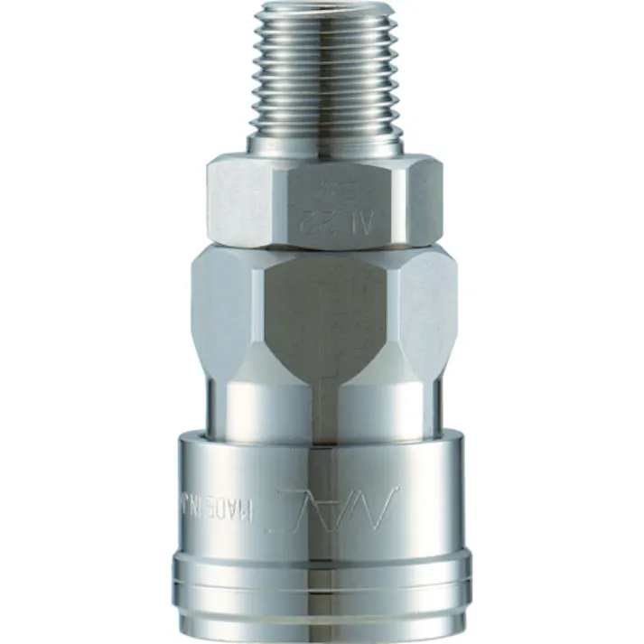 【CAINZ-DASH】長堀工業 クイックカップリング AL20型 ステンレス製 メネジ取付用ソケット Rc1/2 CAL24SM3【別送品】