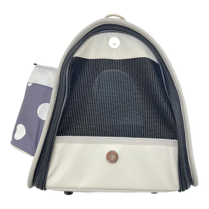 ドット柄バッグ ネイビー Mサイズ