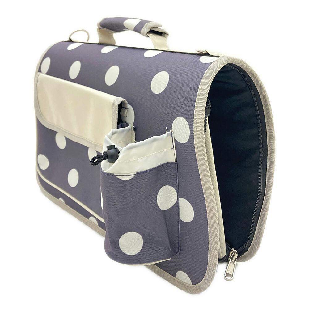 PORTER 犬猫用ドット柄 キャリーバッグ ネイビー PORTER 犬猫用ドット柄 キャリーバッグ ネイビー PORTER 犬猫用ドット