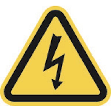 【CAINZ-DASH】アイマーク 三角ラベル電気危険　２５ｍｍ（一辺の長さ） AT2-S【別送品】