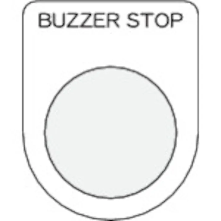 【CAINZ-DASH】アイマーク 押ボタン/セレクトスイッチ(メガネ銘板) BUZZER STOP 黒 φ22.5 40×30×2mm P22-39【別送品】