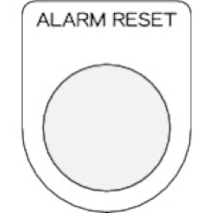 【CAINZ-DASH】アイマーク 押ボタン/セレクトスイッチ(メガネ銘板) ALARM RESET 黒 φ22.5 40×30×2mm P22-41【別送品】