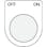 【CAINZ-DASH】アイマーク 押ボタン／セレクトスイッチ（メガネ銘板）　ＯＦＦ　ＯＮ　黒　φ２２．５　４０×３０×２ｍｍ P22-43【別送品】