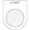 【CAINZ-DASH】アイマーク 押ボタン／セレクトスイッチ（メガネ銘板）　ＳＴＡＲＴ　黒　φ２５．５　４５×３５×２ｍｍ P25-35【別送品】