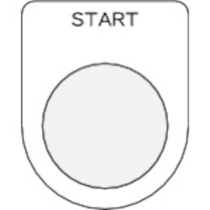 【CAINZ-DASH】アイマーク 押ボタン/セレクトスイッチ(メガネ銘板) START 黒 φ25.5 45×35×2mm P25-35【別送品】