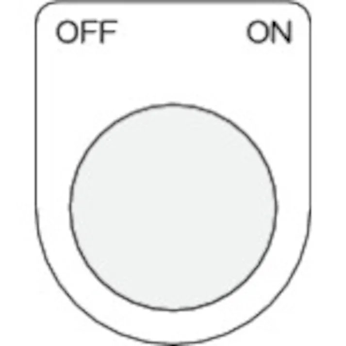 【CAINZ-DASH】アイマーク 押ボタン/セレクトスイッチ(メガネ銘板) OFF ON 黒 φ30.5 50×40×2mm P30-43【別送品】