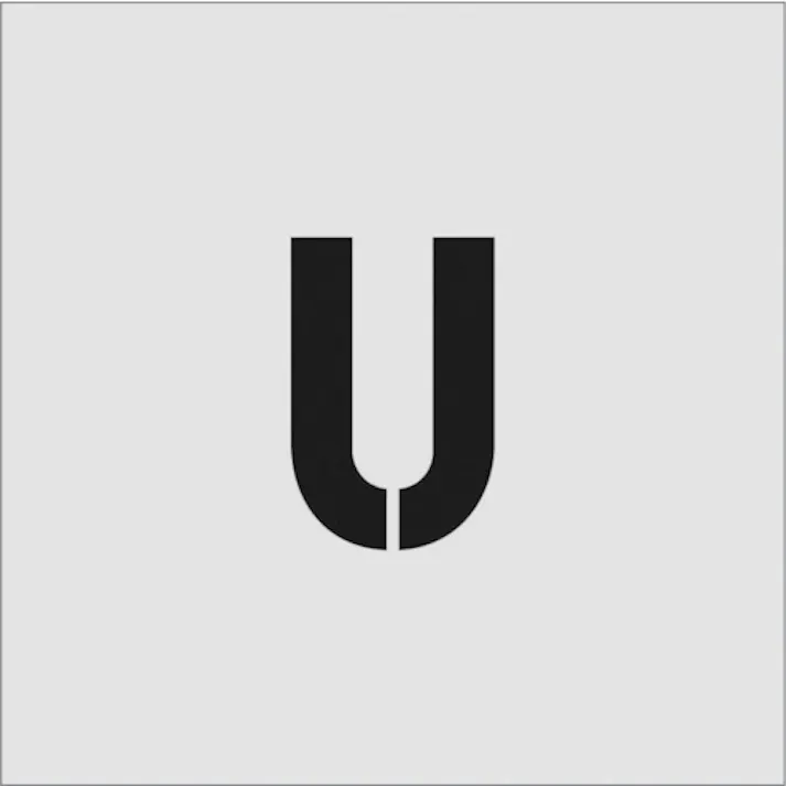 【CAINZ-DASH】アイマーク ステンシル U 文字サイズ100×65mm AST-U10065【別送品】
