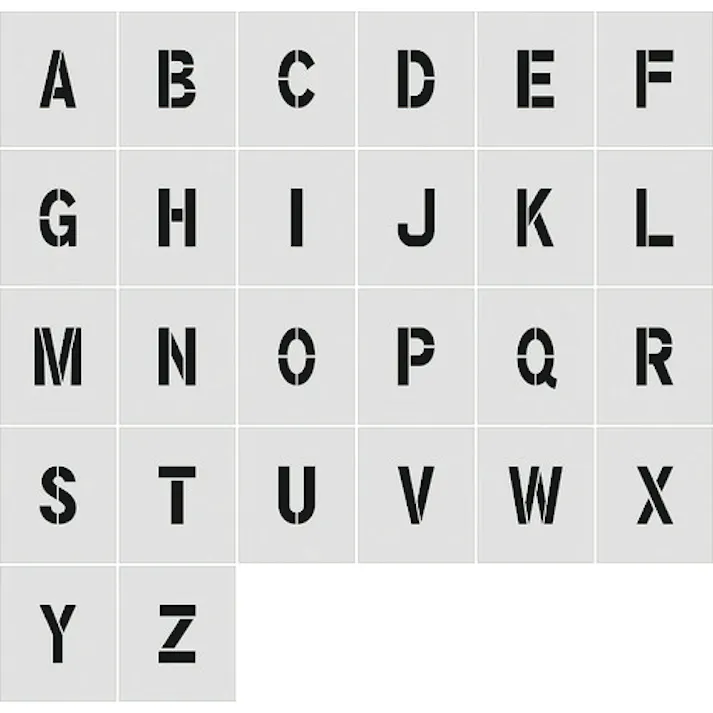 【CAINZ-DASH】アイマーク ステンシル A~Z 1セット26枚単位 文字サイズ150×95mm AST-SETA15095【別送品】