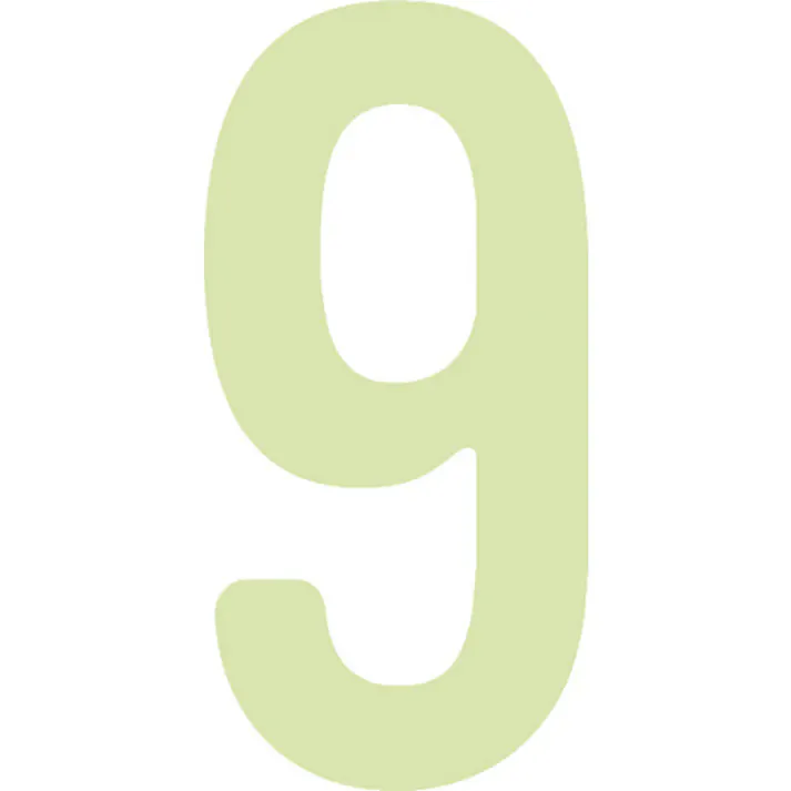 【CAINZ-DASH】アイマーク 中輝度蓄光カッテイング文字 数字 9 AILUMI50-9【別送品】