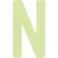 【CAINZ-DASH】アイマーク 非常用標識 中輝度蓄光カッテイング文字 英字 N 粘着シール 50×28mm AILUMI50-N【別送品】
